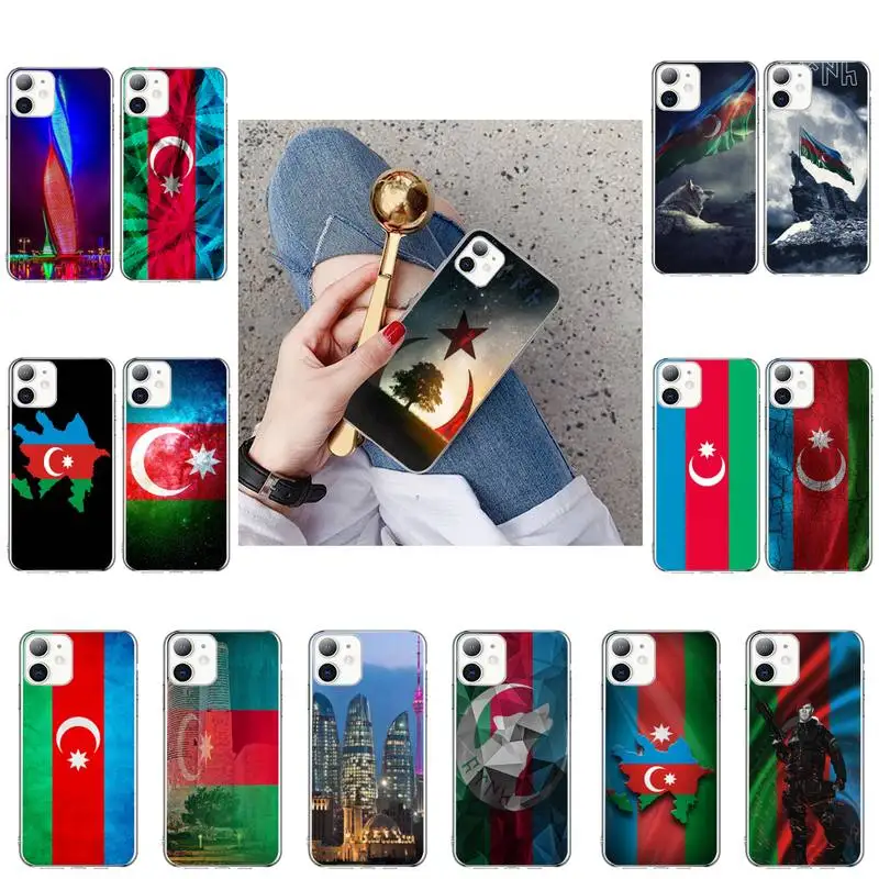 Чехол для телефона с флагом azerjan buta iphone 13 Pro Max чехол iPhone 11 XS MAX XR SE2 8 7 Plus X - купить по