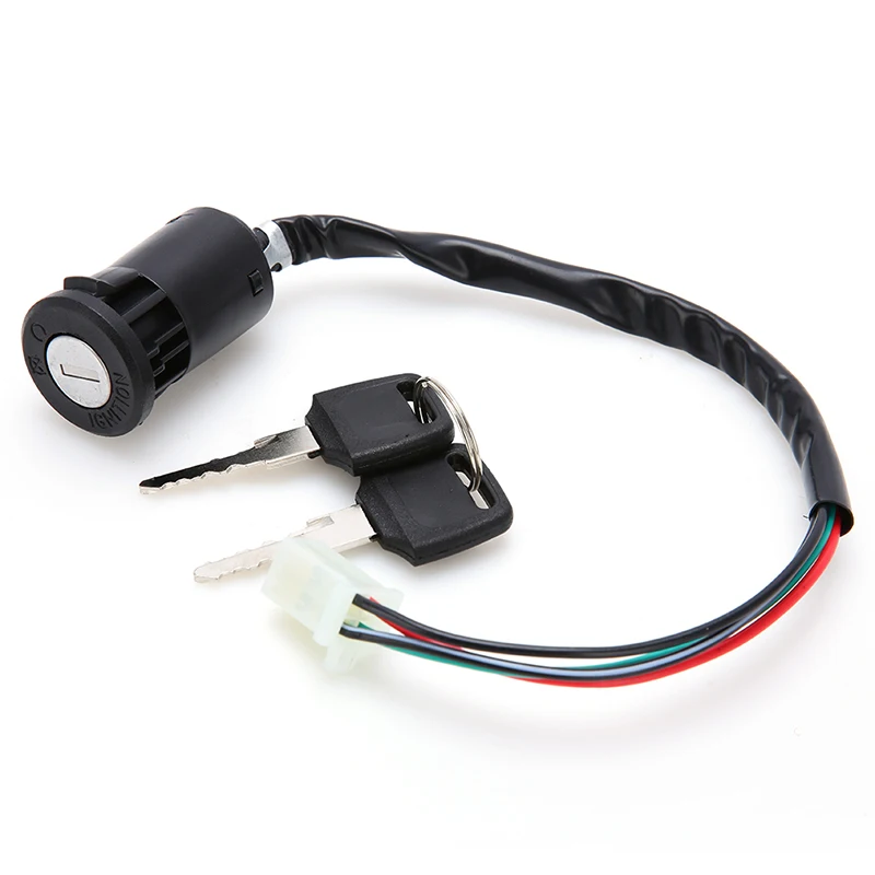

1set Universal Ignition Key Switch Lock 4 Wires For Motorcycle Motor Scooters motorcycle