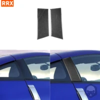 for nissan 350z z33 2003 2009 real black carbon fiber sticker window b pillar decorative exteriors modified car accessories
