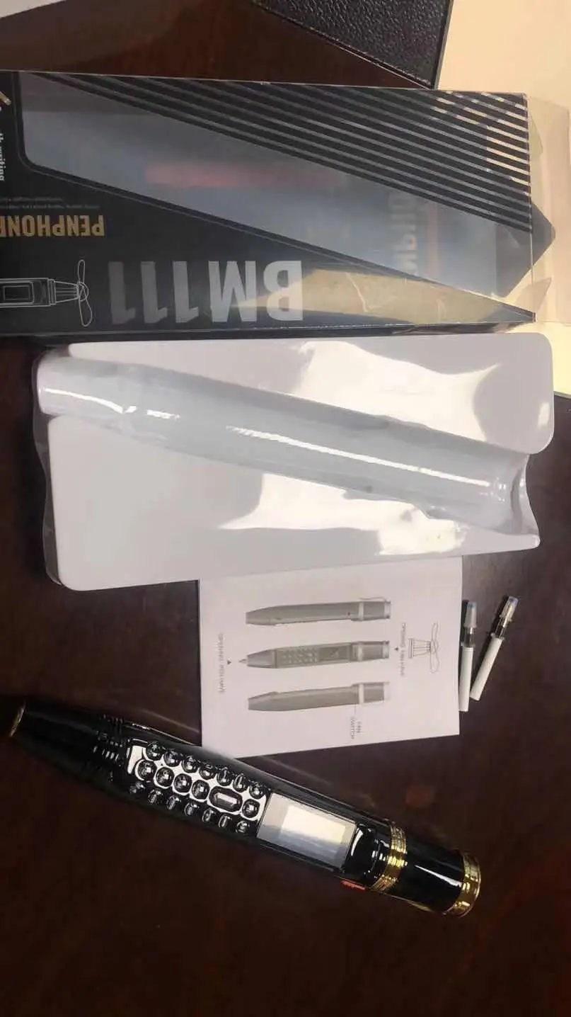 

BM111 Pen mini Cellphone 0.06" Tiny Screen GSM Dual SIM Camera Flashlight Bluetooth Dialer Mobile Phones with Recording pen