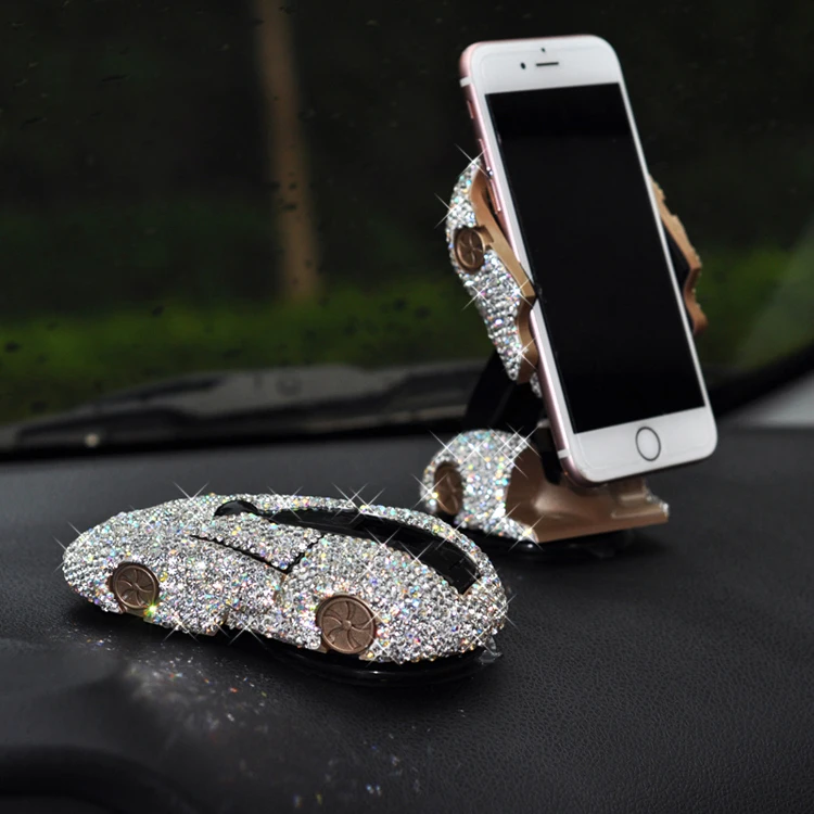 Bling Sportscar форма автомобильный держатель мобильного телефона с кристаллами