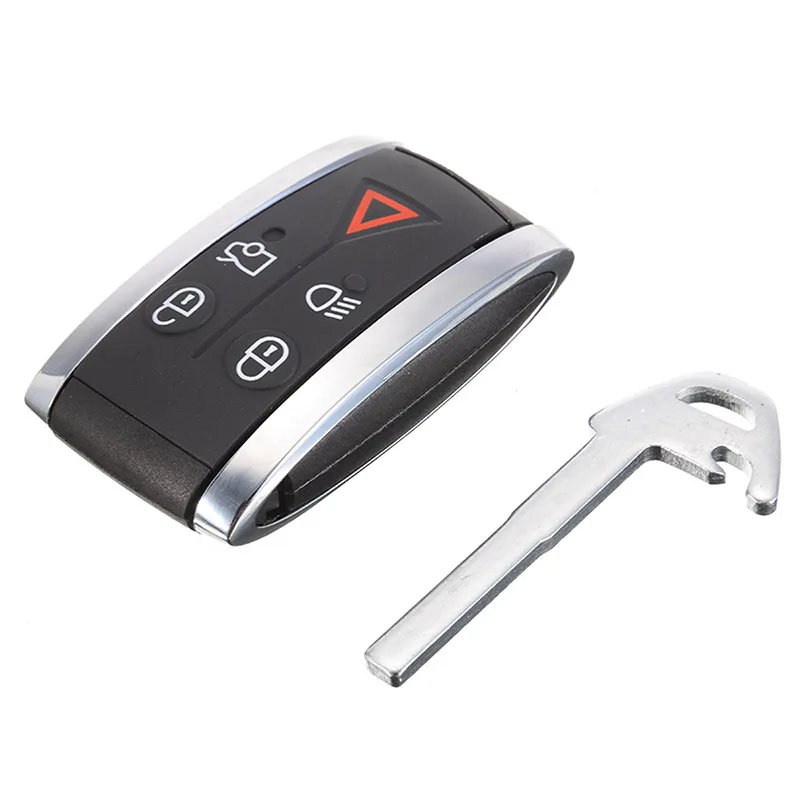 

Mayitr 1pc 5 Button Remote Smart Key Fob Case Dedicated Replacement Auto Key Shell Blade For JAGUAR X TYPE S XKR XF XK