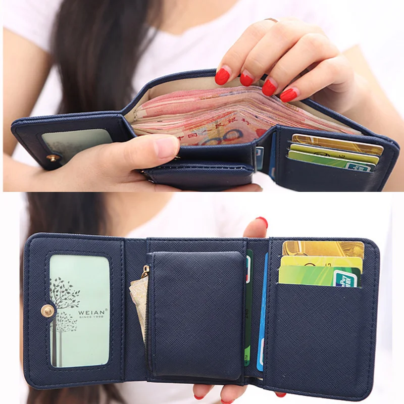 

Women's Wallet Short Women Coin Purse Crown Wallets For Woman Card Holder Small Ladies Wallet Female Hasp Mini Clutch For Girl