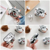 anime luffy silicone protective case for airpods pro charging box airpods pro bluetooth compatible earphone cover with carabiner