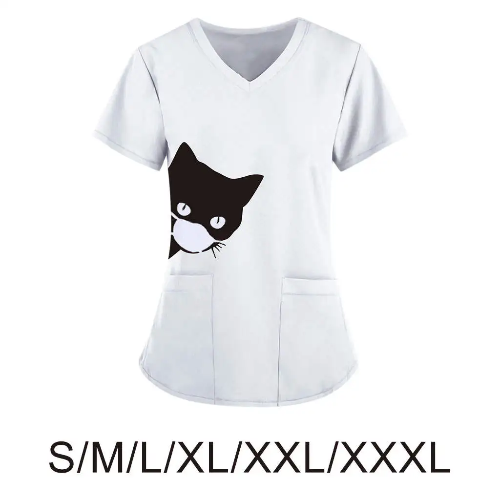 

Модная женская рубашка, топы, праздничная облегающая одежда, одежда с 2 карманами и коротким рукавом, модная рабочая одежда для вечеринки, по...