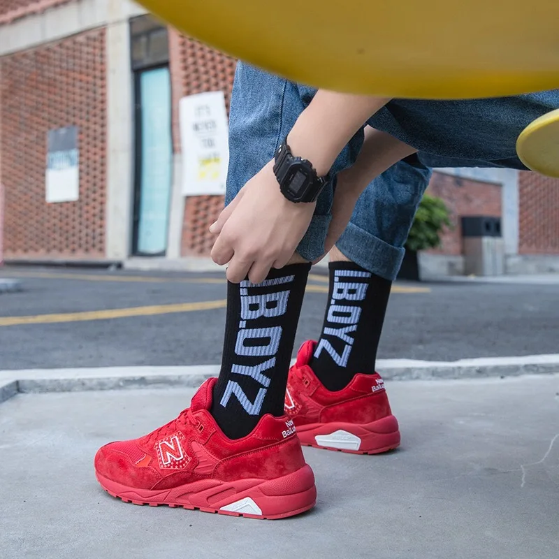 Женские зимние носки уличные хлопковые в стиле хип-хоп рождественские Модные для