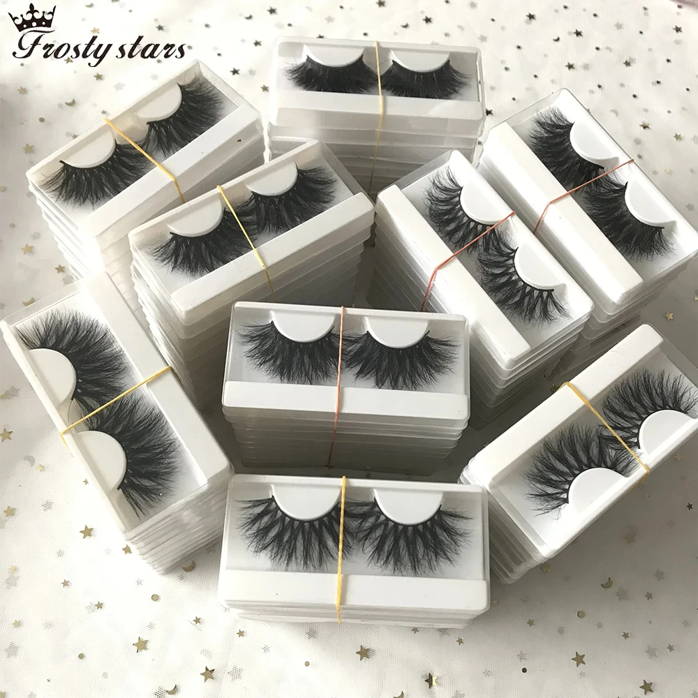 

Fluffy False Eyelashes Wholesale 25mm Mink Lashes In Bulk Long Full Strip Lashes Extension Vendors Fake Eyelashes 5 Pairs