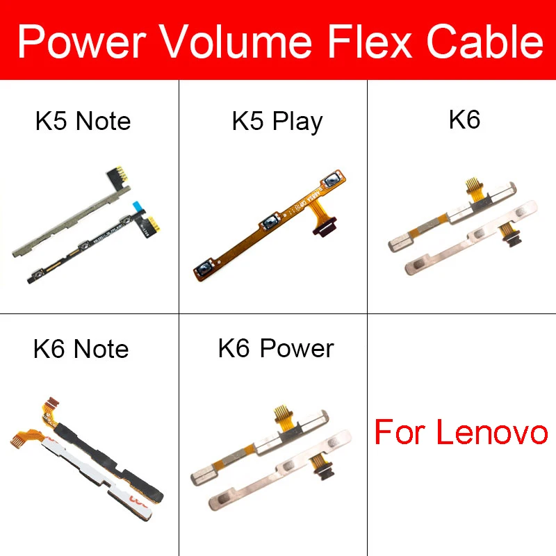 Гибкий кабель для Lenovo Vibe K5 K6 Note Power K52e78 A7020 K53a48 K5Play Volume Flex Ribbon | Мобильные телефоны и