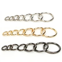 5 30pcs openable circle o ring metal spring buckle keyring open loop leather bag hardware accessories hooks dog chain snap clasp