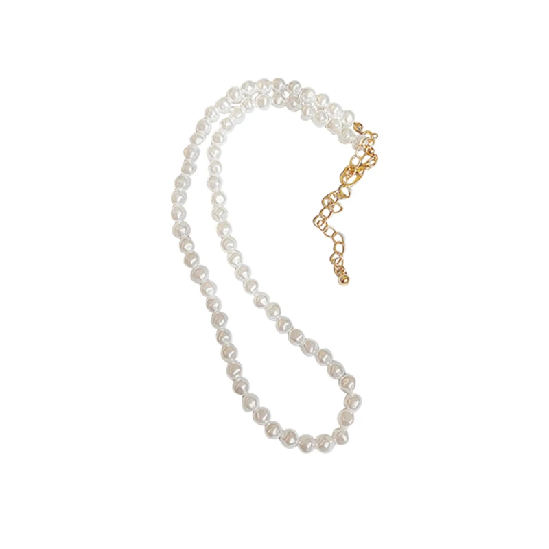 

KXR New Necklace 2021 Acrylic Pearl Necklace Female Round Young Delicate Short Choker Elegant Temperament Collarbone Chain