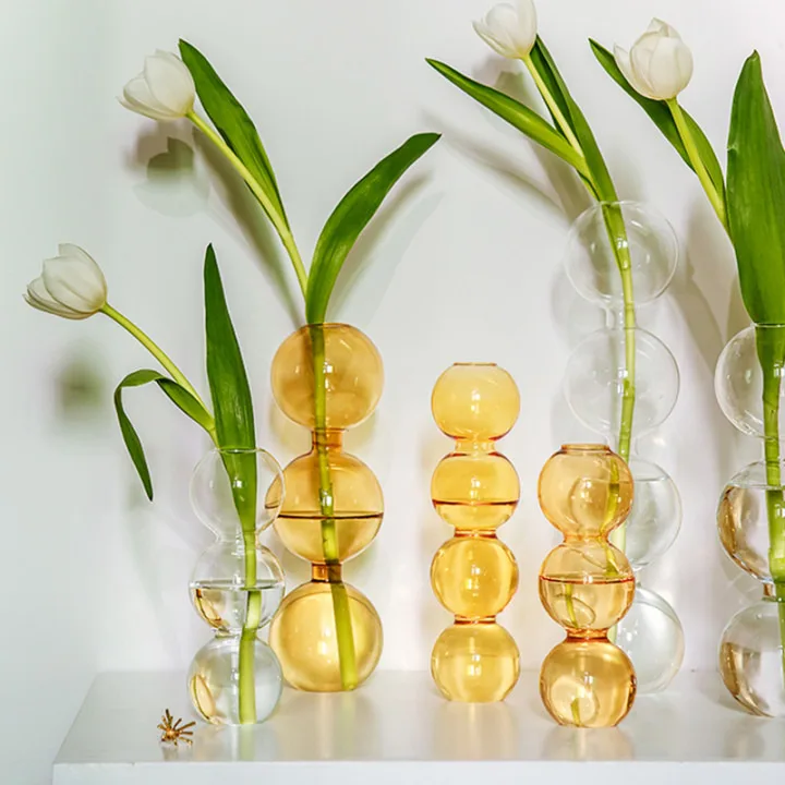 

Home Decor Glass Vase Room Decor Crystal Vase Modern Hydroponic Plants European Fresh for Weddings Events Parties Creative