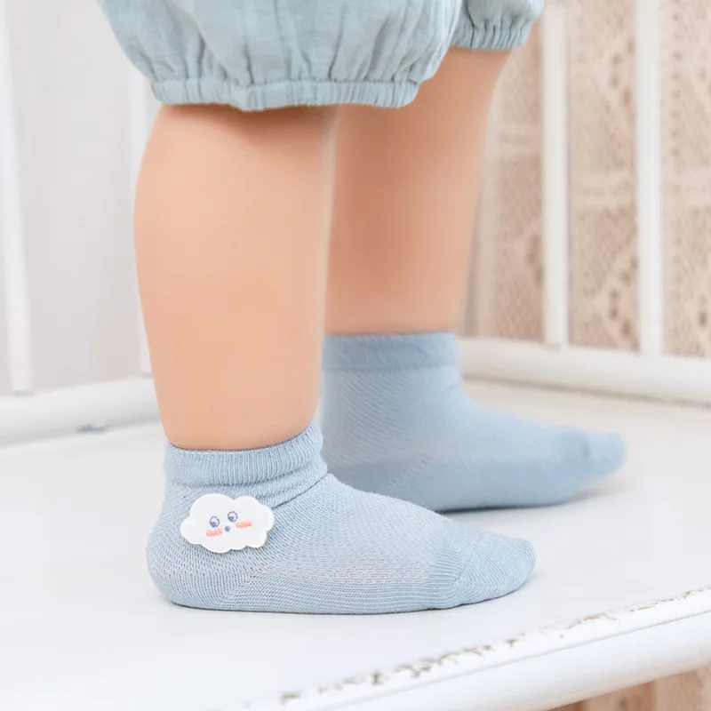 

3 Pairs/lot Children's Socks Solid Striped Boy Anti Slip Newborn Baby Socks Infant Socks For Girls 0-36Month