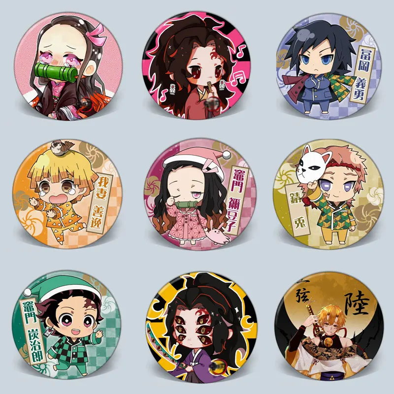 

Anime Demon Slayer Kimetsu No Yaiba Cosplay Badge Kamado Tanjirou Brooch Pins Kamado Nezuko Collection Badges Christmas Gift