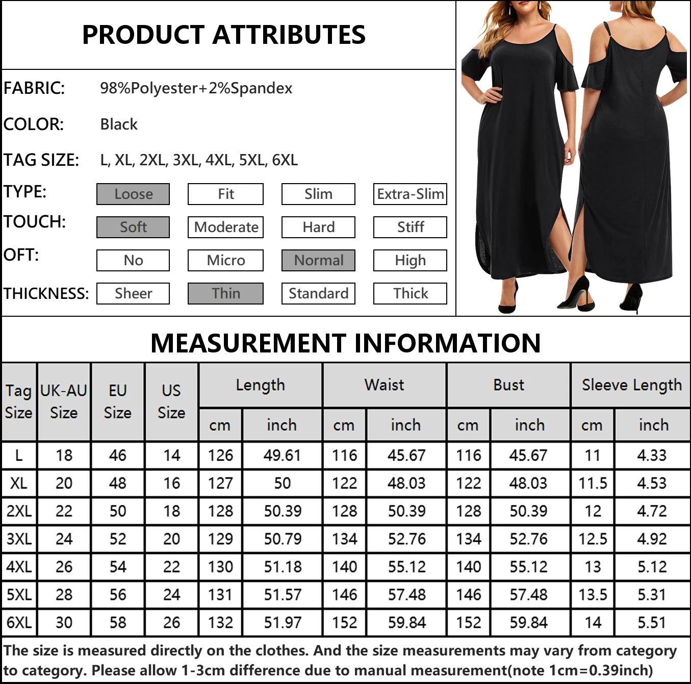 

Sales Plus Size Bohemian Lady Short Sleeve Solid Off Shoulder Long Dress with Pockets Summer Beach Dress Cami Maxi Dress 6XL D30