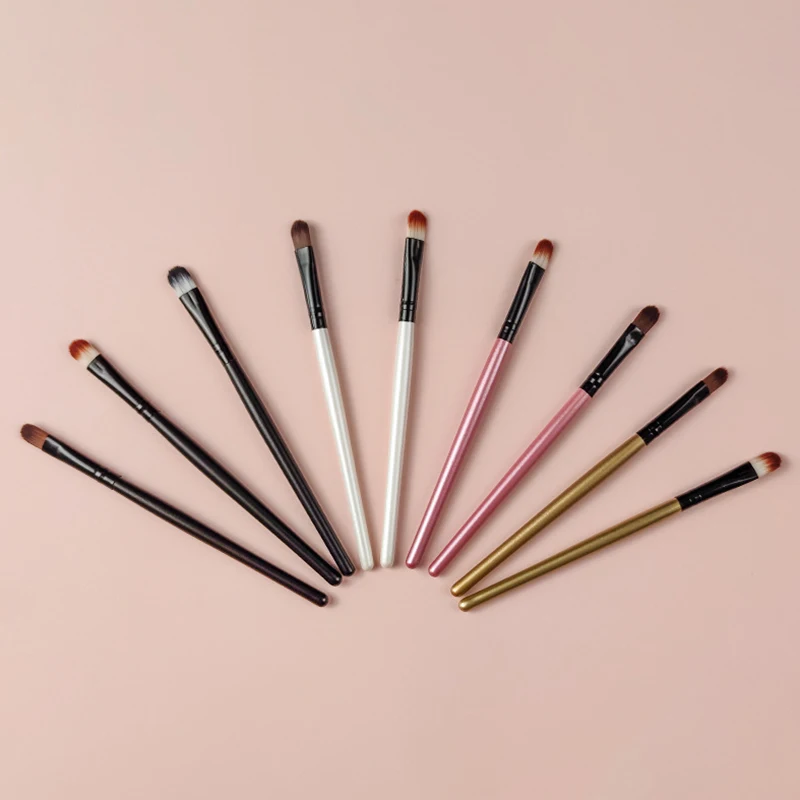 1 шт. многоцветная плоская наклонная кисть для бровей подводка глаз тени век
