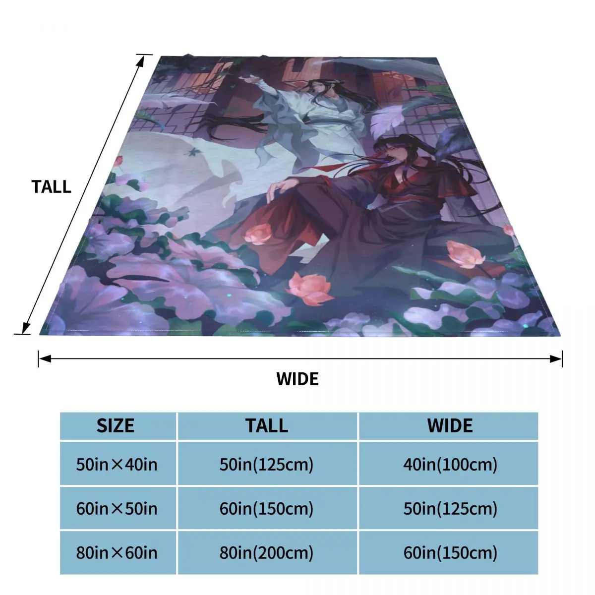 Фланелевое Одеяло с изображением аниме Grandmaster Of Demonic Culture новинка одеяло для дома