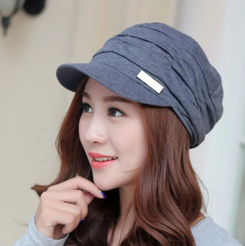 Берет Женская зимняя восьмиугольная шапка теплая вязаная старая леди для людей