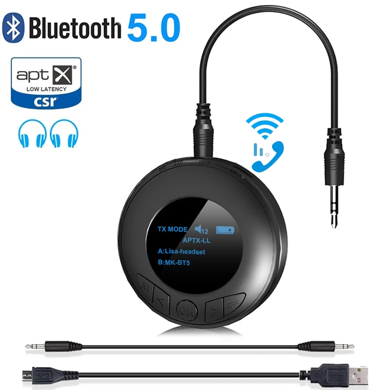 

Bluetooth 5,0 аудио приемник передатчик Aptx LL с низкой задержкой беспроводной адаптер для ТВ автомобиля ПК наушников RCA 3,5 мм разъем AUX