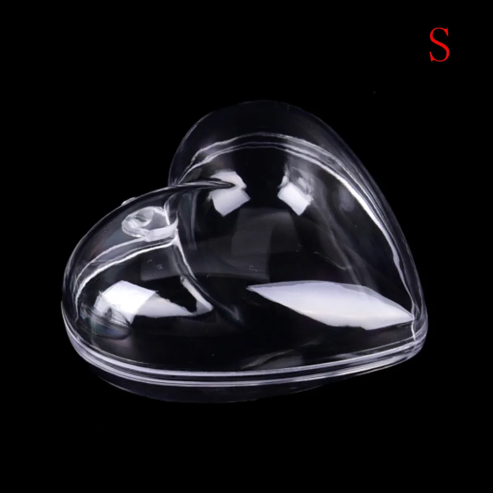 

New 2Pcs 65/80mm Heart Shape DIY Clear Plastic Bath Bomb Mould Acrylic Mold