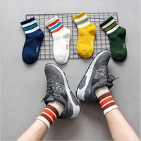 new socks men and women spring and summer basketball socks korea dongdaemun trend striped couple socks high elastic socks