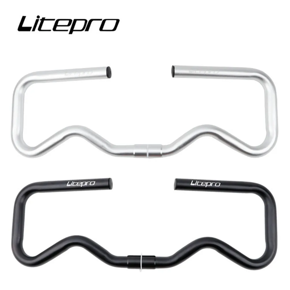 Litepro Folding Bike P Handlebar For Brompton Handle 25.4*490MM Butterfly Bar 22.2MM Ultralight Aluninum Alloy