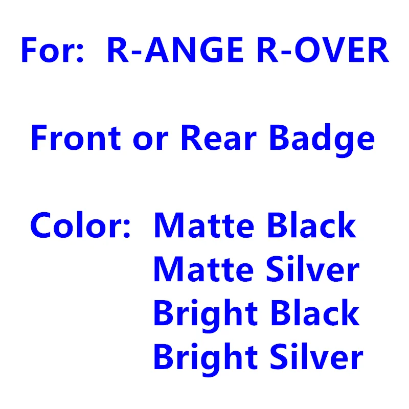 3D ABS Эмблема букв на капот, переднюю решетку, задний багажник для стилизации автомобиля Range Rover (наклейки) аксессуары.