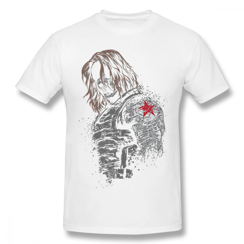 Мужская футболка Зимний Солдат Бакки Барнс унисекс мягкий хлопок Homme популярная