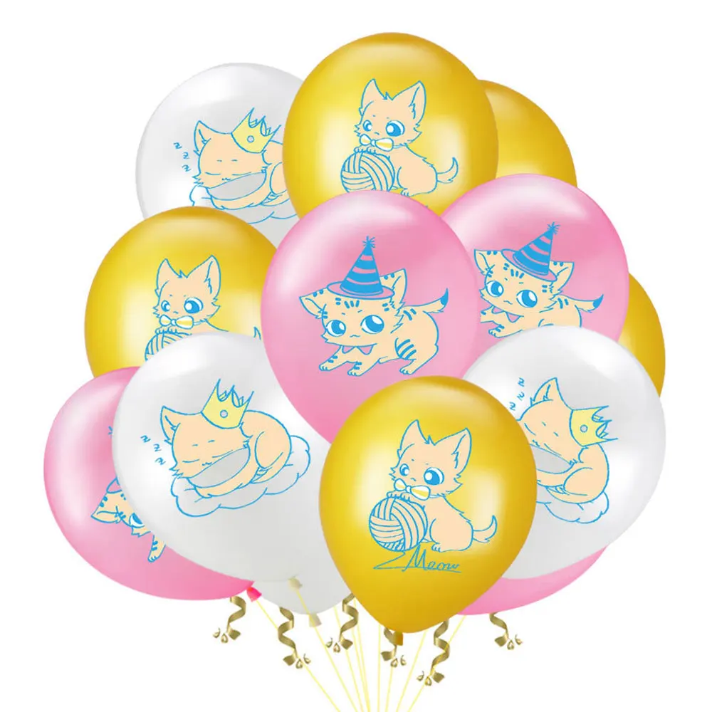 

12inch Cartoon Cat Latex Balloons Pet Birthday Balloon Baby Shower Ballons Decoration Helium Ball Wedding Ballon Party Supplies