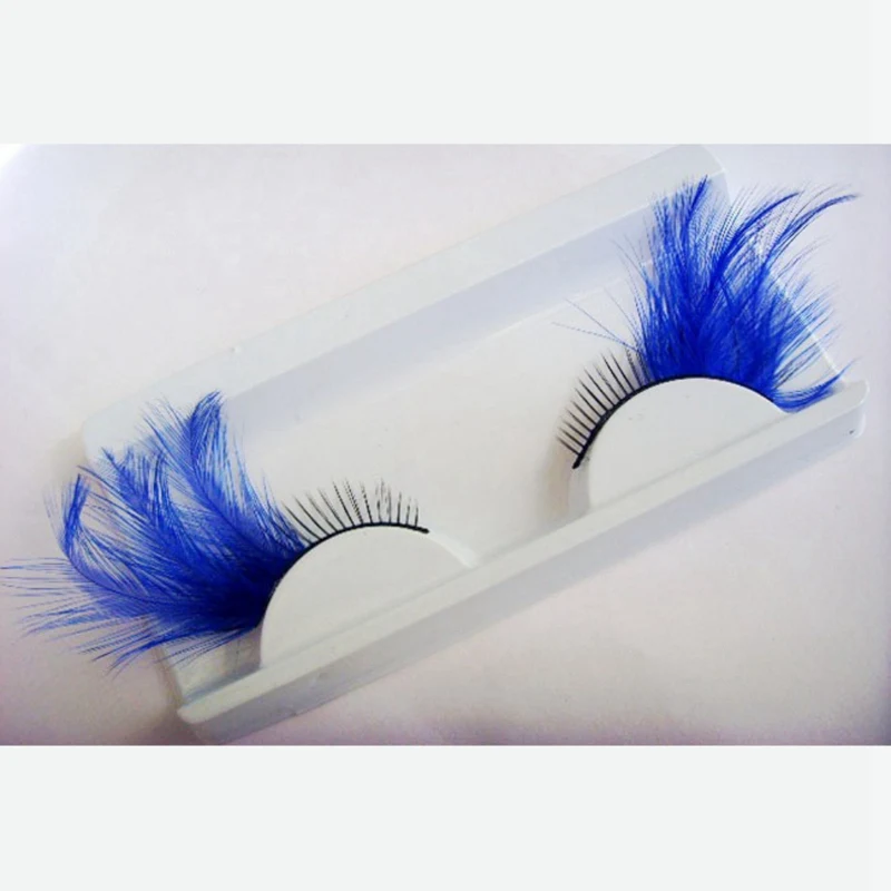 1 пара черных перьев для сцены Преувеличенные накладные ресницы вечеринок и