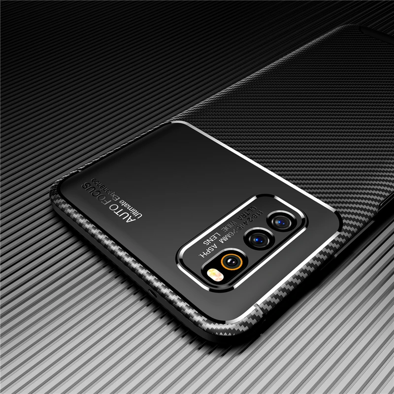 Чехол из углеродного волокна Vivo iQOO Z1 чехол iQOOZ1 6 57 дюйма резиновый силиконовый для