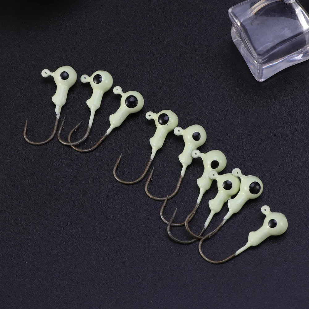 

30 PCS Luminous Fishing Hooks Fishing Bait Hooks Fishing Tackles for Fishing - 1.8g