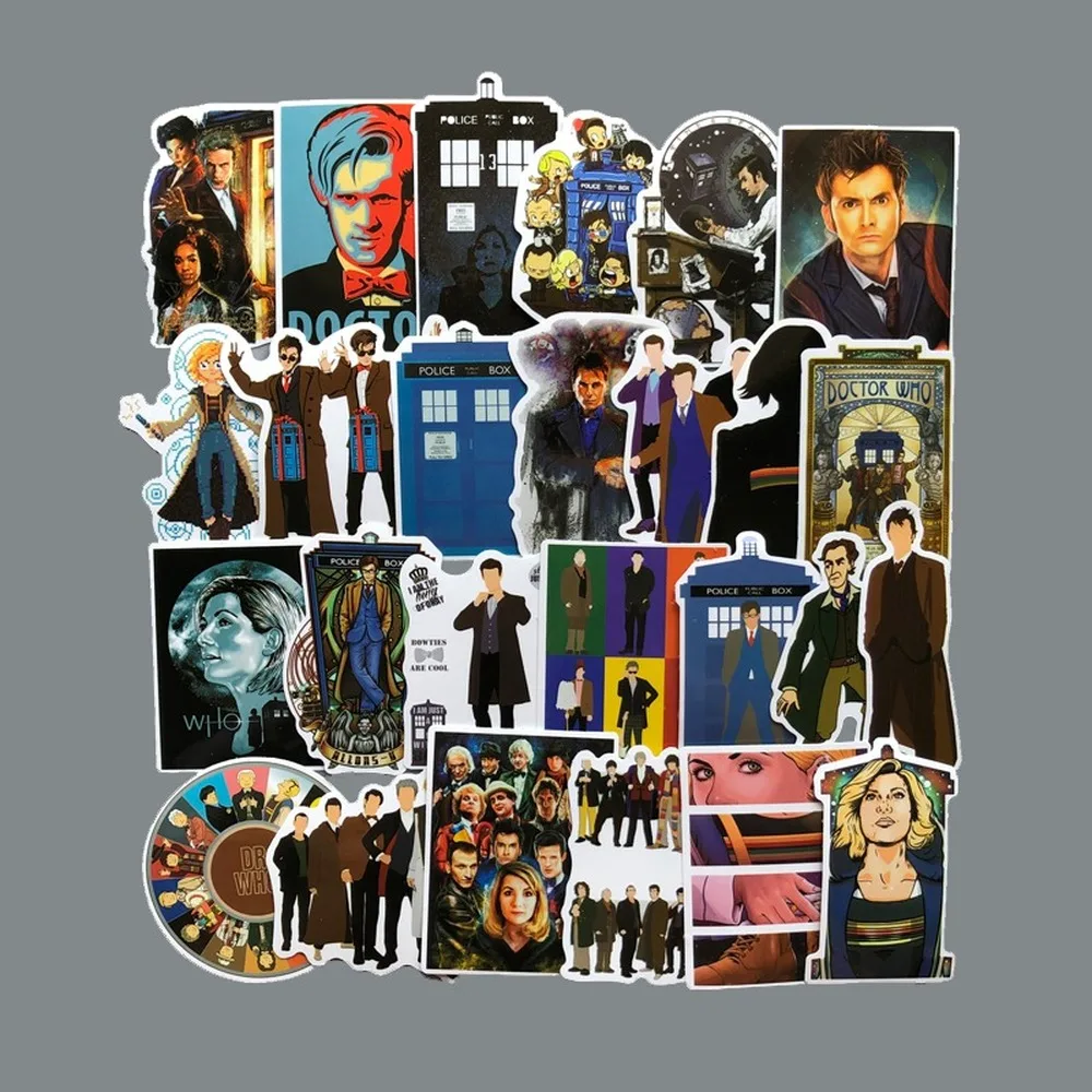 Новый Доктор Кто ТАРДИС наборы наклеек аниме стикеров для ноутбука телефона