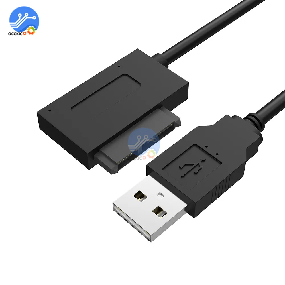 USB 2,0 до 7+ 6 13Pin конвертер для тонкого жесткого диска SATA ноутбука CD/DVD Rom Оптический адаптер кабель конвертер