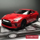 Модель автомобиля Bburago 1:24 2017 Nissan GTR sports God of War, имитация автомобиля из сплава, украшение для сбора подарков, игрушка
