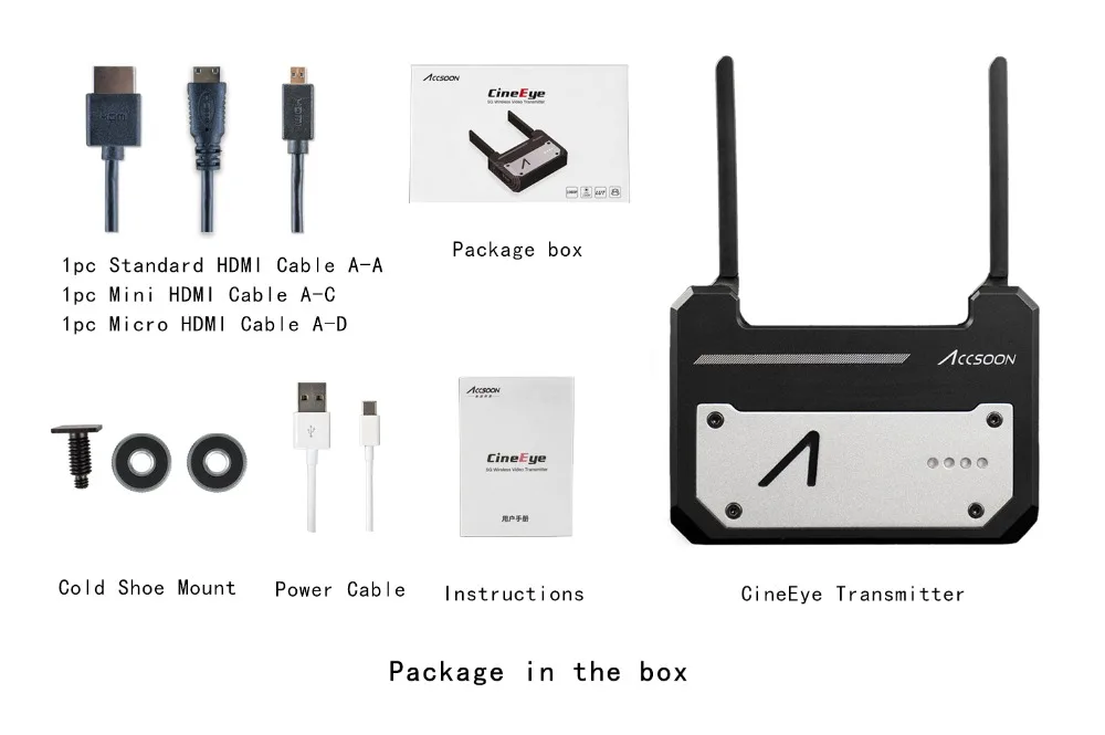 Accsoon CineEye 5G 1080P Mini HDMI беспроводная передача для iPhone для iPad IOS Andriod телефон устройство видео передатчик