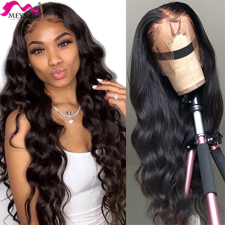 Malaysian Body Wave Lace Front Human Hair Wigs 13X4  Lace Frontal Wig For Black Women Pre Plucked Water Wave Wig 180 Density