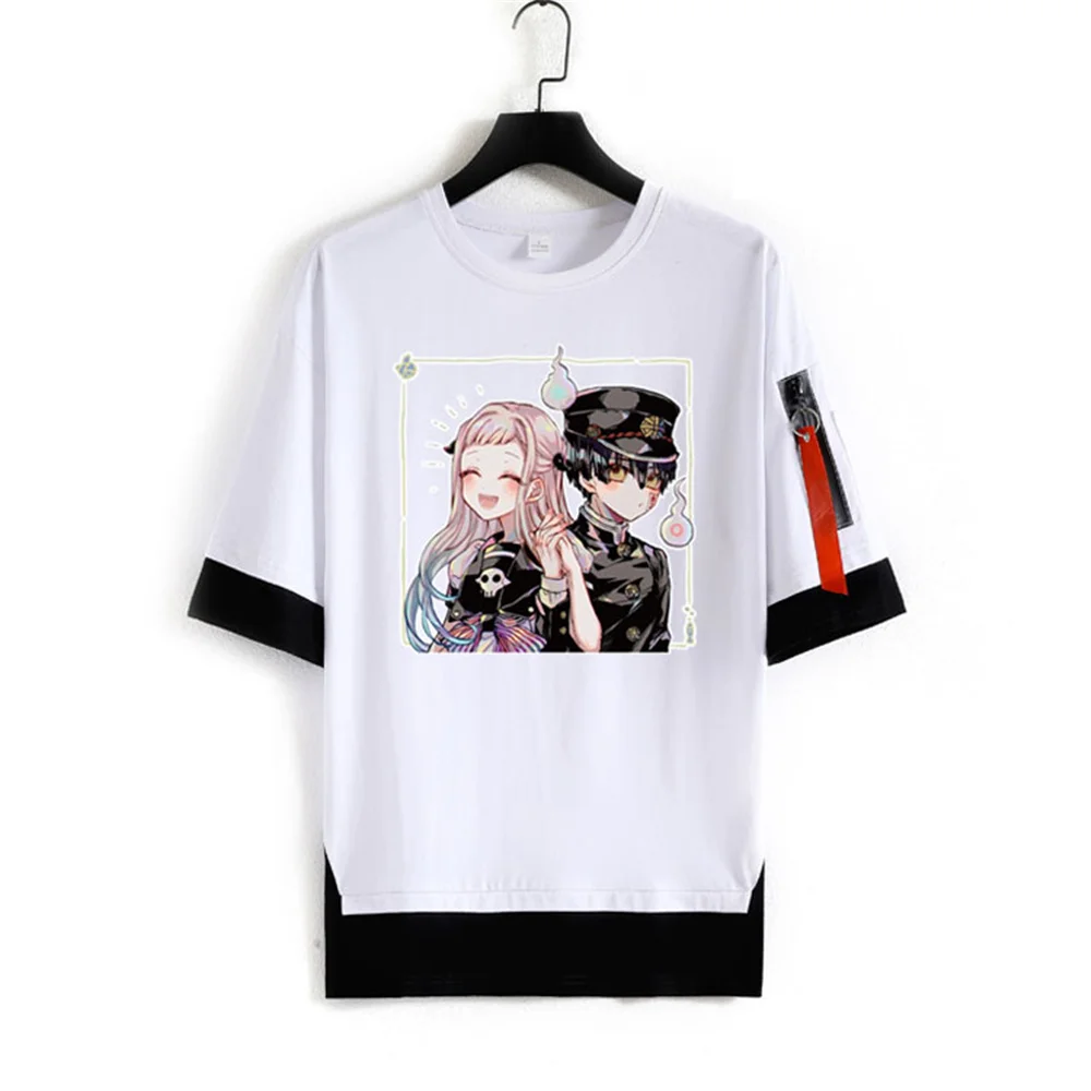 

Short 3D Print T-Shirt Anime Toilet-bound Hanako-Kun Men Student Sleeve Fashion Cosplay Clothing Tops Summer Casual Loose Tees