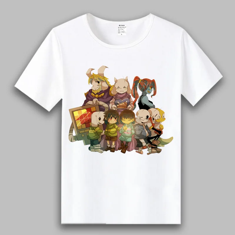 Хлопковая Повседневная футболка с рисунком аниме Undertale Frisk Toriel Sans Papyrus |