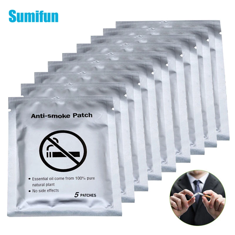 

50pcs (10bags) Natural Ingredient Anti Smoke Patch Stop Quit Smoking Cessation Pad Herbal Medical Plaster Health Care D2054