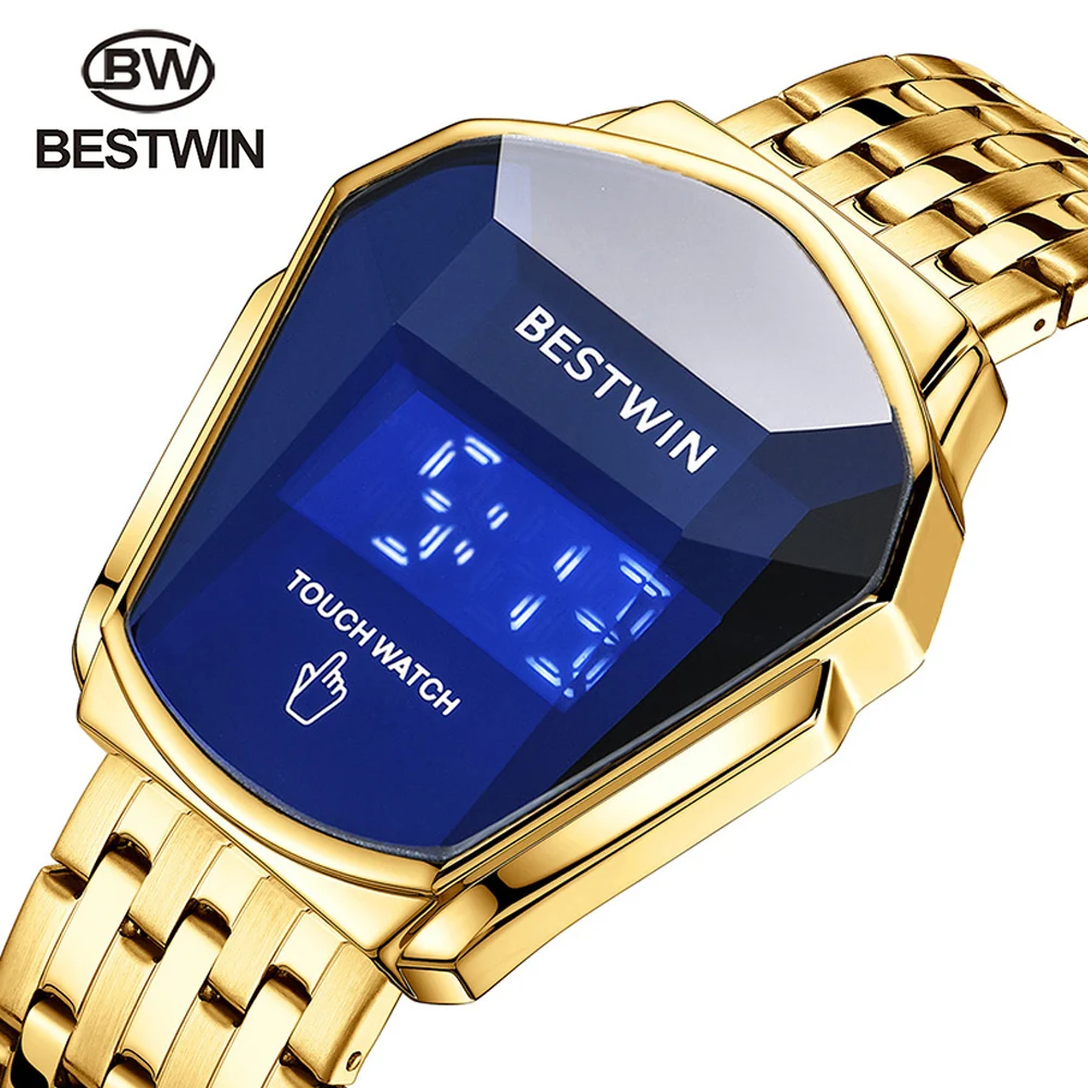 Top Luxury Brand 2021 Men's Watches Sport Digital Watch Touch Screen LED Display Electronic Wristwatch Stainless Steel Men Clock