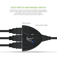 1080P 4K* 2K HDMI коммутатор 3 HDMI порта в и 1 HDMI выход Full HD 3D дисплей изображения для мультимедийных устройств
