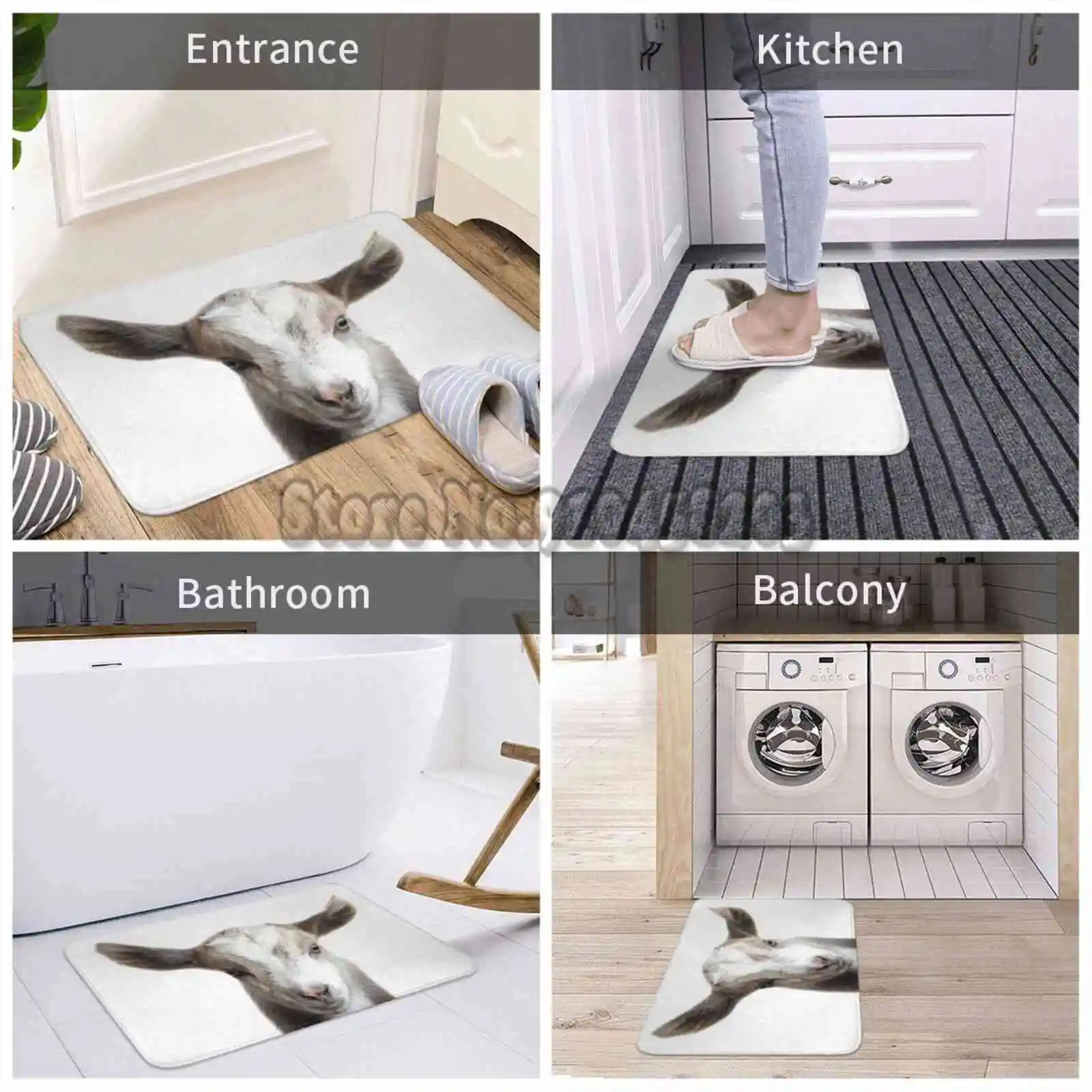 Декоративный нескользящий ковер для гостиной с козьей шерстью | Дом и сад