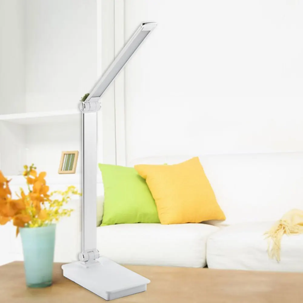 

LED Desk Lamp Wireless Charging For phone 360 Degree Rotation Touch Eye-protect Table lamp 3 Color With USB Cable