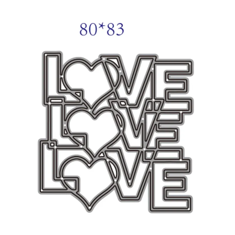 

Металлические Вырубные штампы форма Любовь Украшение скрапбукинг бумага рукоделие Нож Форма лезвие удар трафареты штампы