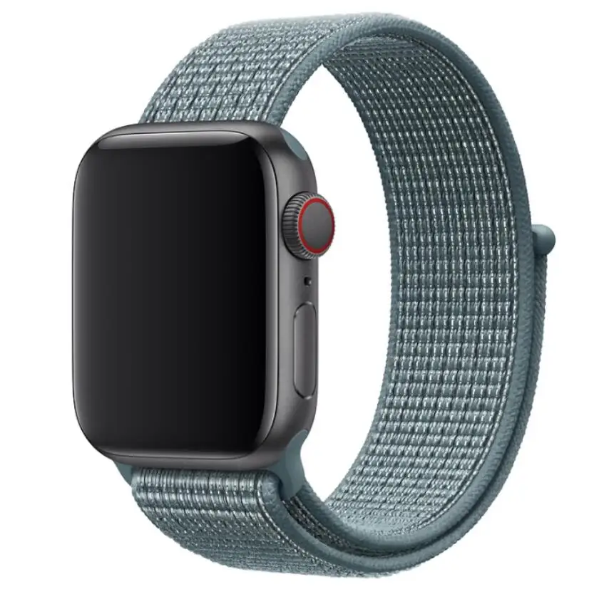 Blue feather Спортивный тканый нейлоновый ремешок для apple watch 38 мм 42 мм 40 мм 44 мм наручный браслет регулируемый нейлон для iwatch ремешок серии 1/2/3/4 - Цвет ремешка: Blue feather