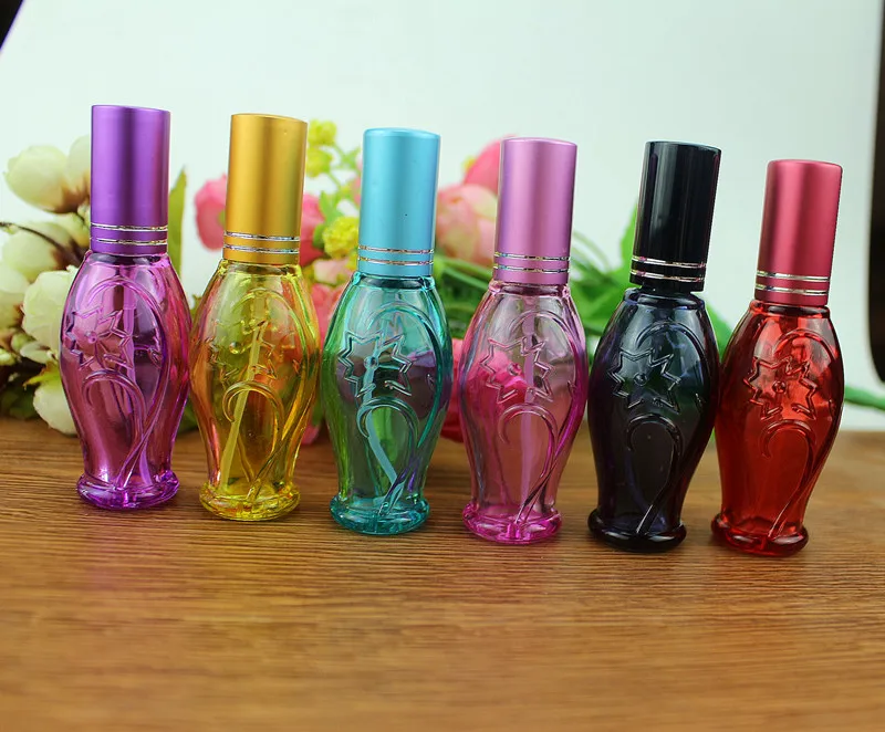 

15ml Color Spray Perfume Glass Empty Bottle Dispensing Portable Small Bottle 5PCS/LOT