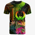 Футболка в ретро стиле для мужчин и женщин, футболка из полиэстера с коротким рукавом и 3d-татуировкой полинезийской культуры, 2021