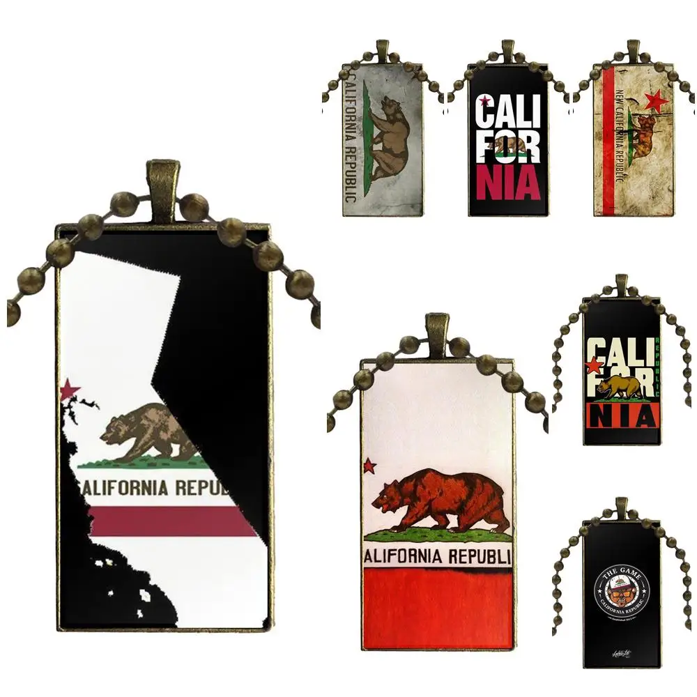 Флаг медведь California Республика Дизайн Модные Винтажные стеклянные женские