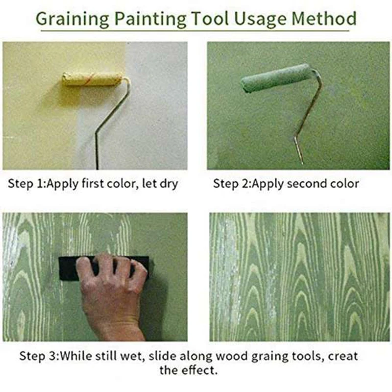 

Imitation Wood Grain Tool Set Rubber Roller Imitation Realistic Wood Grain Tool Wood Grain Coating