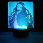 Красочный аниме Kimetsu No Yaiba Nezuko двухцветная лампа для детской спальни Декор подарок на день рождения манга убийца демонов двухцветсветильник Па